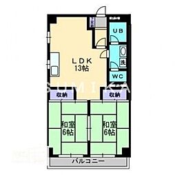 深可ヒュッテ 2LDKの間取図画像