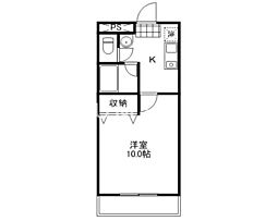 Espace国体町 1Kの間取図画像