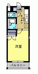 パークスショウワ 1Kの間取図画像
