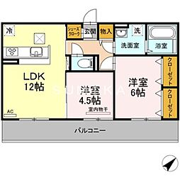 ソフィヤコンフォール 2LDKの間取図画像