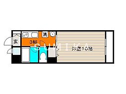 アークハイツ内山下 1Kの間取図画像