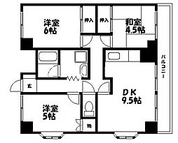 アンシャンテダイシン 3DKの間取図画像