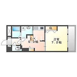 ラフィーネ大供 1DKの間取図画像