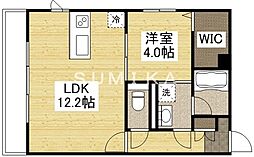 エクセラントロジュマン 1LDKの間取図画像