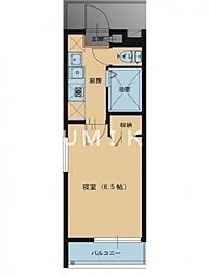 ウェーブレジデンス西川原 1Kの間取図画像
