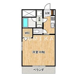 セレッソ奥田西町 1Kの間取図画像