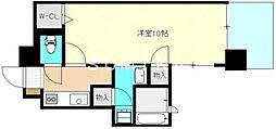 アーバンパレス田町 1Kの間取図画像