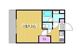 CasaGrande学南町 1Kの間取図画像