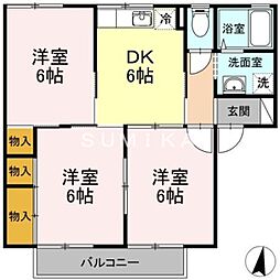 シャトル春水C 3DKの間取図画像