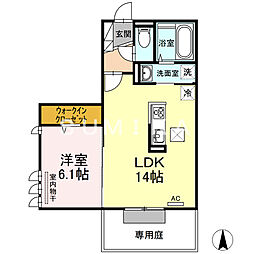 エトワール 1LDKの間取図画像