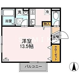 マ・メゾン福浜 ワンルームの間取図画像