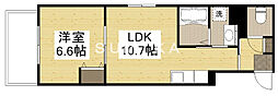 ソフィアOSK 1LDKの間取図画像