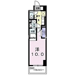レジデンス柳町 1Kの間取図画像