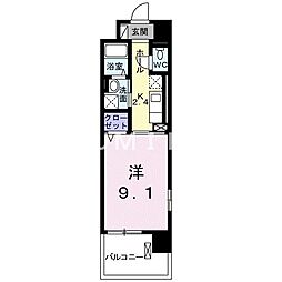 メゾンラフィネ 1Kの間取図画像
