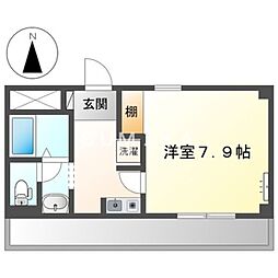 サン・ピア 1Kの間取図画像