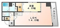 エスペランサ医大東 1LDKの間取図画像
