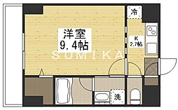 TheMODERN桑田町 1Kの間取図画像