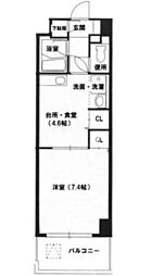 パルロイヤル東古松 1DKの間取図画像