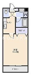 ピアホーム奥田 1Kの間取図画像