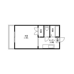 マーガレットM 1Kの間取図画像
