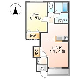 メゾン・エスポワール 1LDKの間取図画像