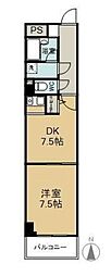 ライオンズマンション倉敷松島 1DKの間取図画像