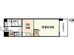 グレース島田本町 1DKの間取図画像