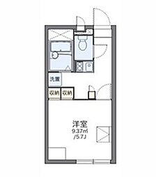 レオパレス谷万成 1Kの間取図画像