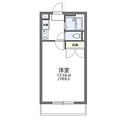 レオパレスシンバク 1Kの間取図画像