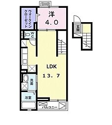 マリーアンジュ 1LDKの間取図画像