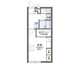 レオパレスサニーコート上東A 1Kの間取図画像