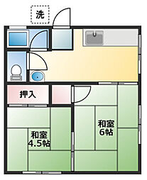 光メゾン 2Kの間取図画像