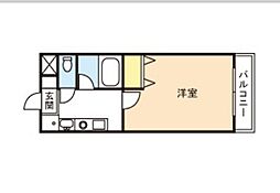 エスペランサ21 1Kの間取図画像