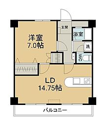 メゾンコンフォート 1LDKの間取図画像
