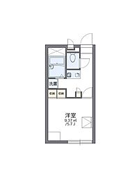 レオパレスフランボワーズ2 1Kの間取図画像