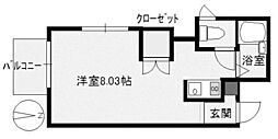 ミラハイツ伊島 ワンルームの間取図画像