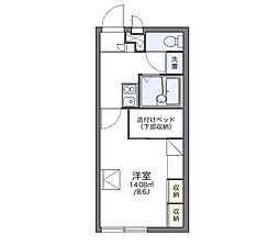 レオパレス津島 1Kの間取図画像