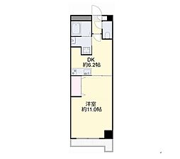 マルカツ新保 1DKの間取図画像