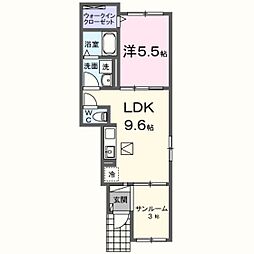 フレグランス 1LDKの間取図画像