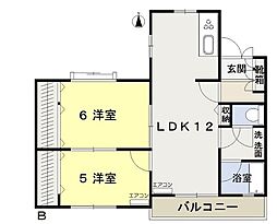 カーサ・フィオーレ 2LDKの間取図画像
