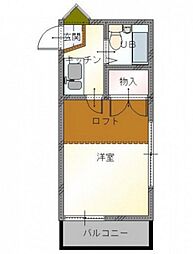 エクセルハイム西古松西町 1Kの間取図画像