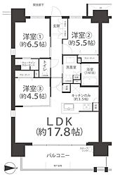 ポレスター岡山運動公園 3LDKの間取図画像