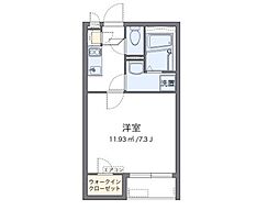 クレイノ沖 1Kの間取図画像