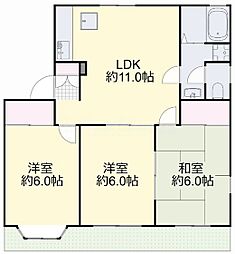 アヴェニール倉益B 3LDKの間取図画像