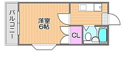 Avion901 1Kの間取図画像