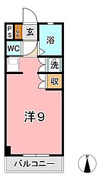 サンライズブルー ワンルームの間取図画像