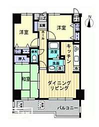 サーパス西古松1 3LDKの間取図画像