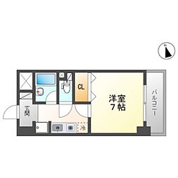 マローン新福 1Kの間取図画像