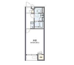 クレイノシトラス 1Kの間取図画像