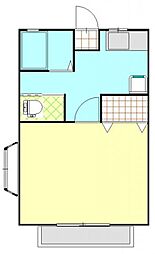 コーポラスK 1Kの間取図画像